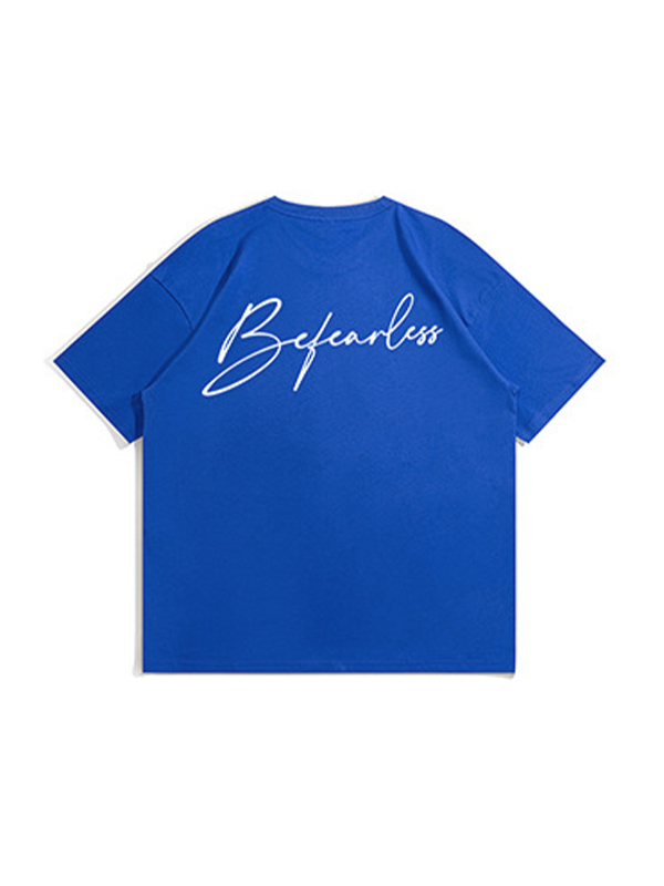 Men's American Style Letter Print Short Sleeve Tee-2