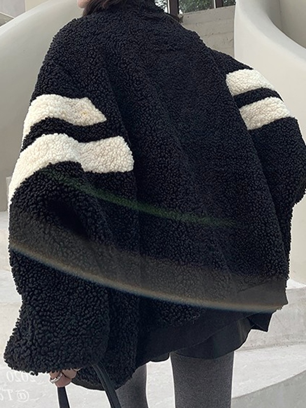 Lambswool Stripe Splice Jacket-3