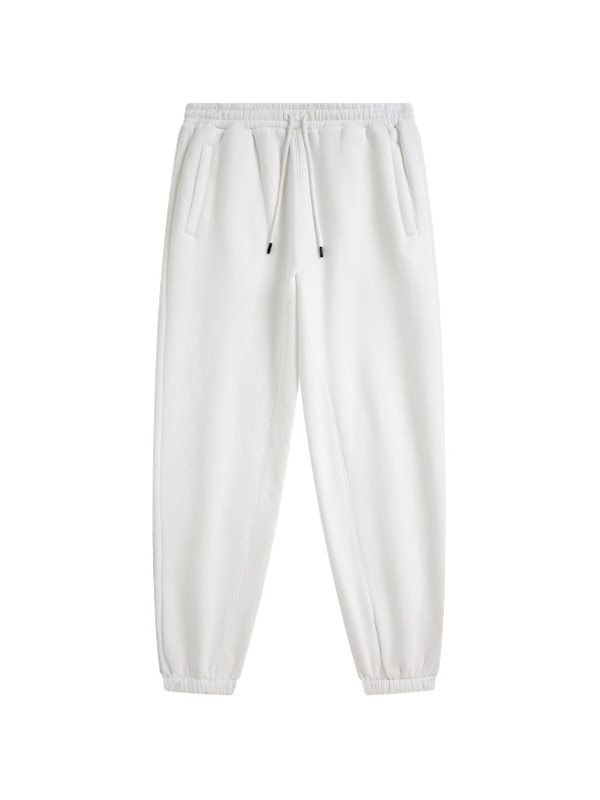 Men's Solid Color Bound Feet Sweatpants-1