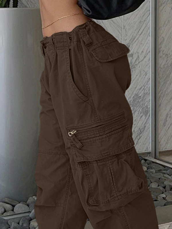 Washed Vintage Baggy Cargo Jeans-3
