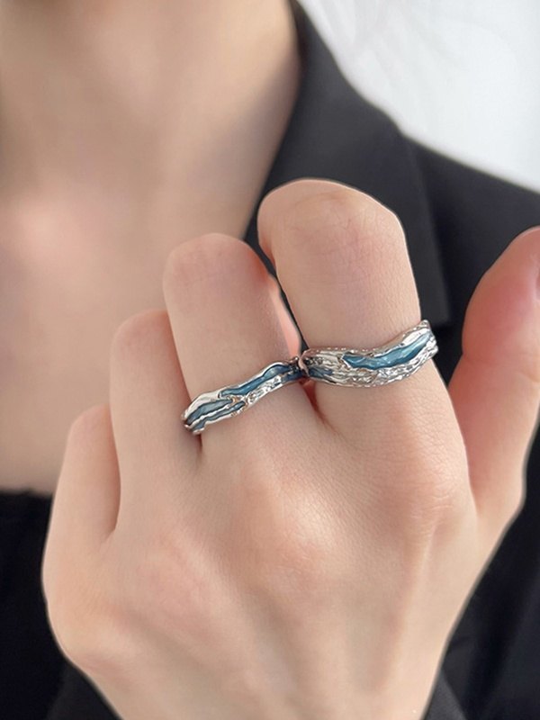 Epoxy French Irregular Opening Ring-3