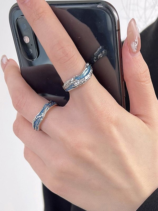 Epoxy French Irregular Opening Ring-2