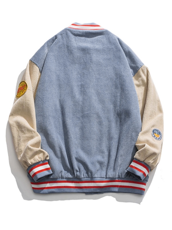 Men's Corduroy Badge Patched Jacket-1