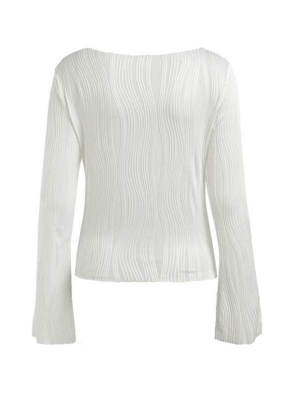 Textured Stripe Long Sleeve Tee-5