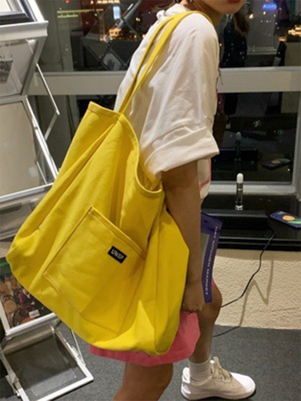 Solid Color Casual Shoulder Bag-2