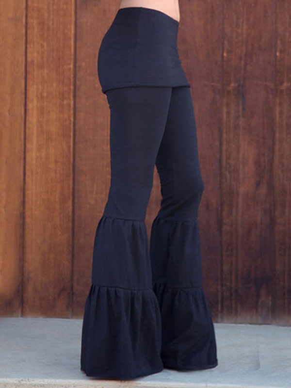 Multi Layered Splice Flare Leg Pants-1