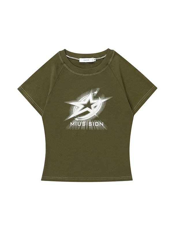 Star Print Short Sleeve Tee-2