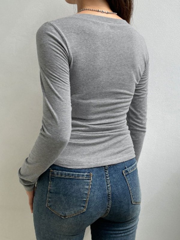 Vintage Striped V Neck Knit Top-2