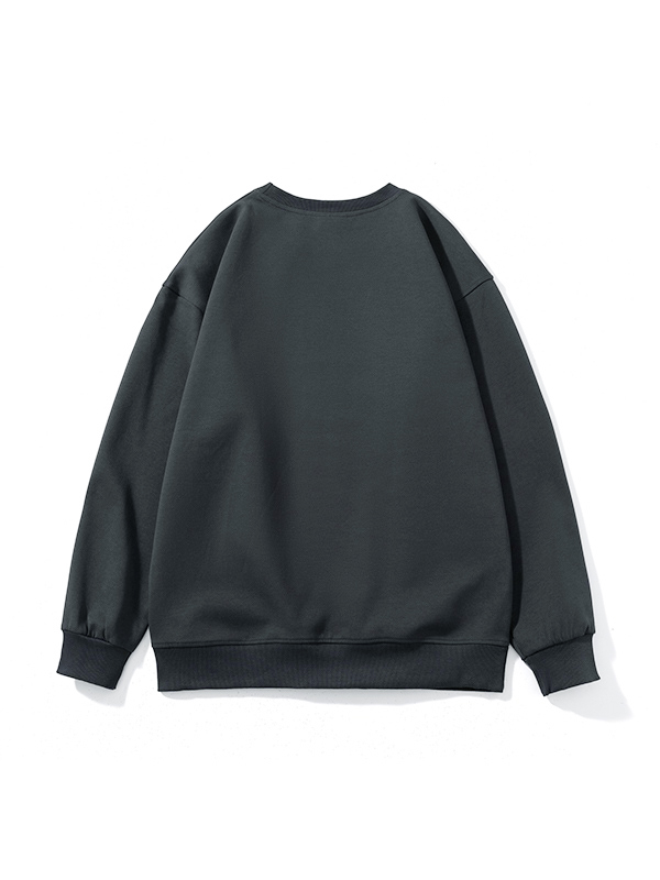 Men’s Solid Color Comfort Cotton Crew Neck Sweatshirt-1