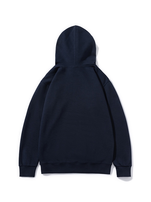 Men’s Solid Color Twill Crew Neck Oversized Hoodie-1