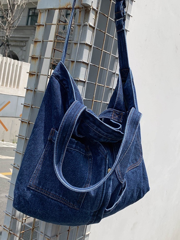 Vintage Denim Large Shopper Bag-2