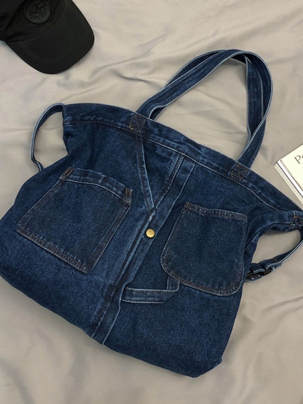 Vintage Denim Large Shopper Bag-3