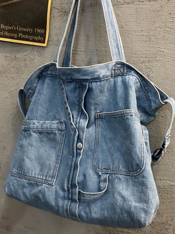 Vintage Denim Large Shopper Bag-3