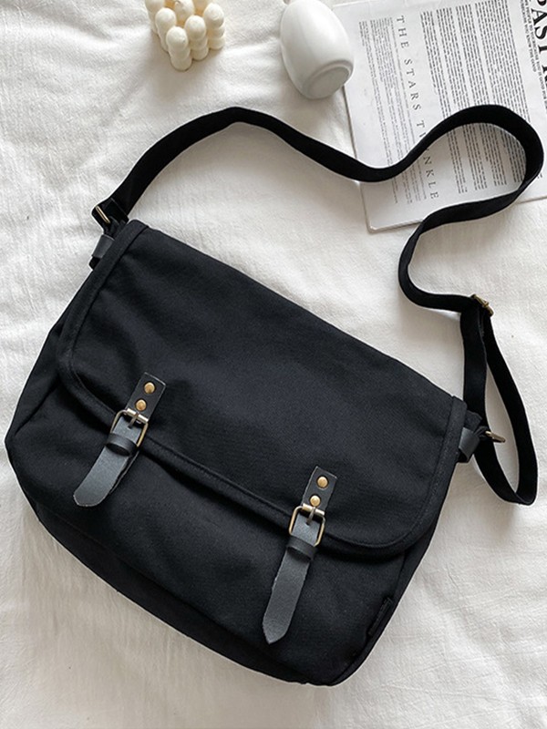 Vintage Large Canvas Messenger Bag-3