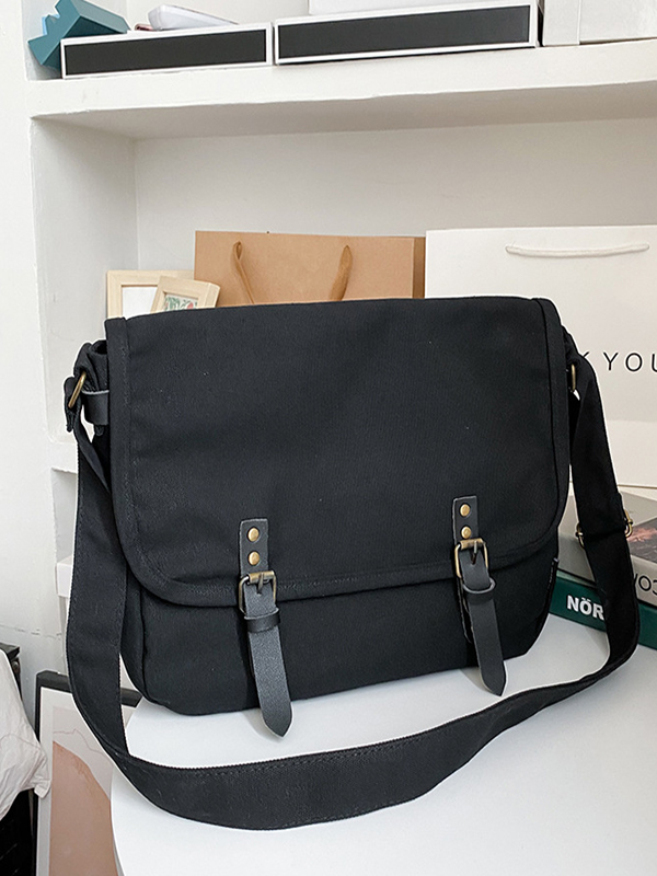 Vintage Large Canvas Messenger Bag-4