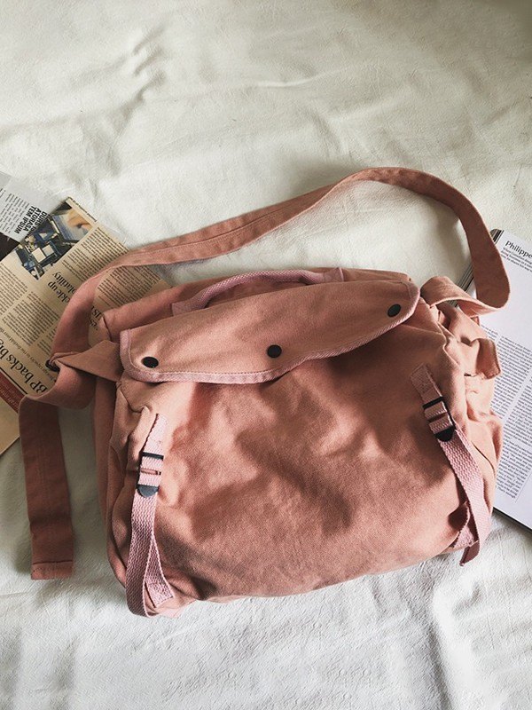 Vintage Large Canvas Messenger Bag-3
