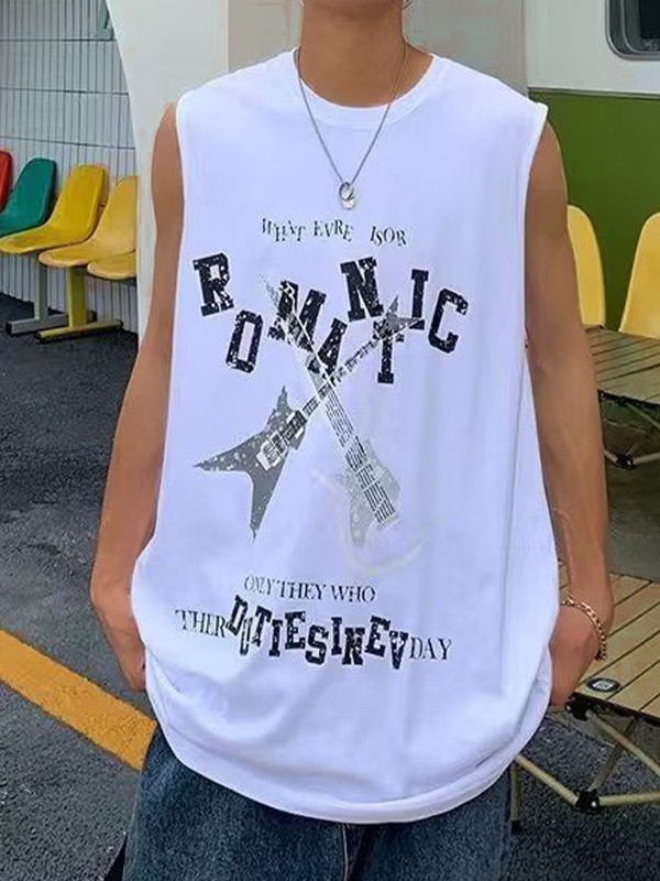 Men's Vintage Romantic Band Graphic Vest-3