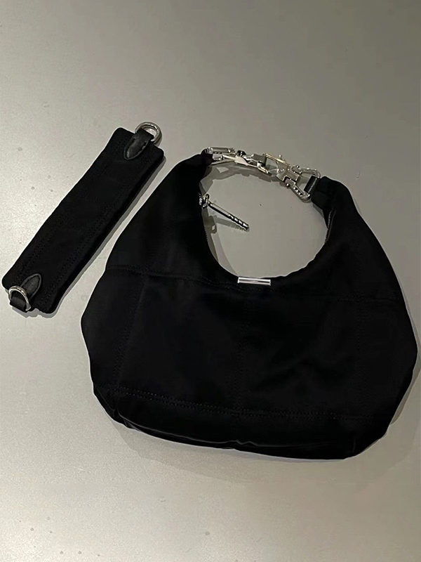 Vintage Black Velvet Shoulder Bag-3