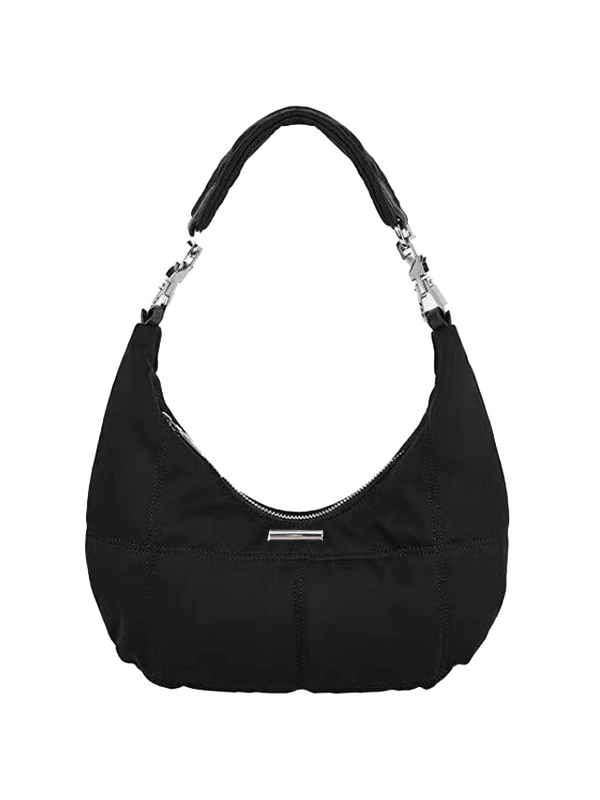 Vintage Black Velvet Shoulder Bag-2