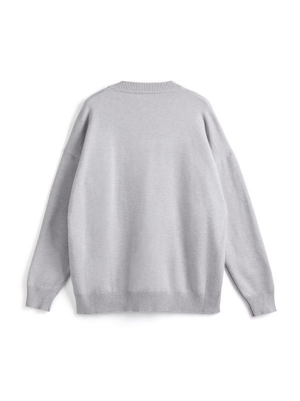Flag Jacquard Crew Neck Pullover Sweater-5